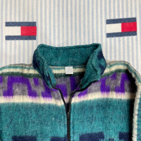 Vintage Molina Indian Drawin Aztec Navajo style full zip up jacket - Picture 5 of 9